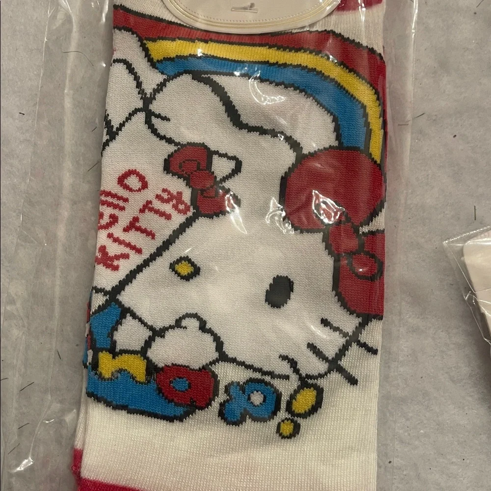 Hello Kitty Kids Socks coin purse, Necklace Set - Red, White nwt